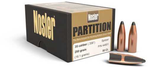 Nosler 35 Caliber 250 Grains SP Partition Bullets .358" 50/Box 44801